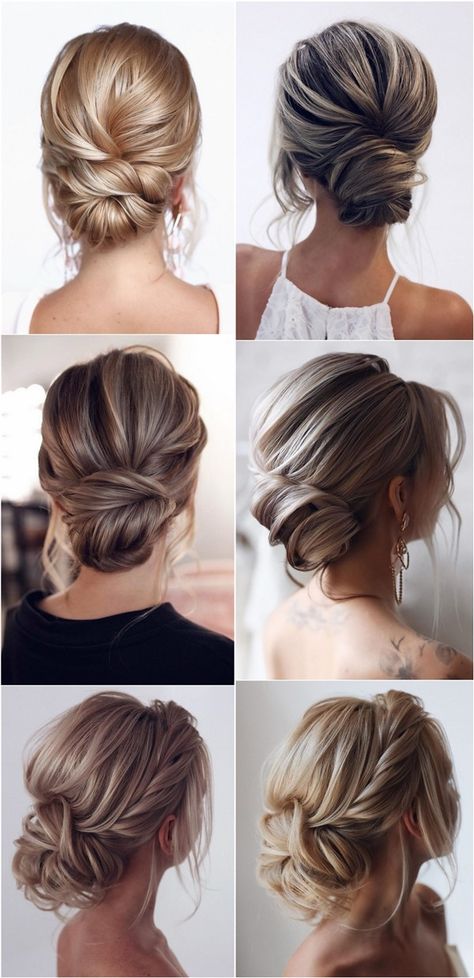 elegant low bun updo wedding hairstyles #weddings #hairstyles #weddingideas Trendy Low Bun, Shinion Hair, Loose Bun Hairstyles, Low Bun Wedding Hair, Cute Hairstyles Updos, Bun Wedding, Low Buns, Beautiful Wedding Hair, Natural Wedding Hairstyles