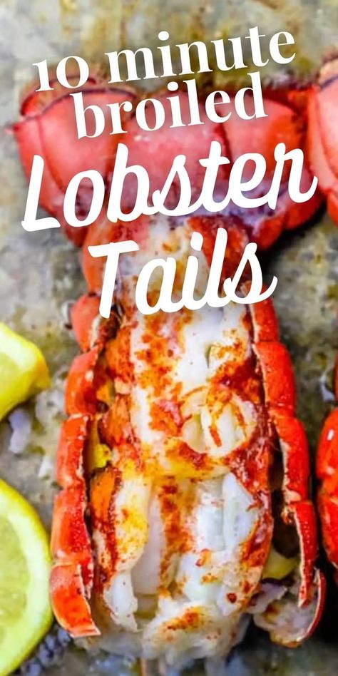 Lobster Tail Oven, Easy Lobster Tail Recipe, Best Lobster Tail Recipe, Broiled Lobster Tails, Baked Lobster, Baked Lobster Tails, Broil Lobster Tail, Easy Baked Pork Chops, Chicken Wing Recipes Baked