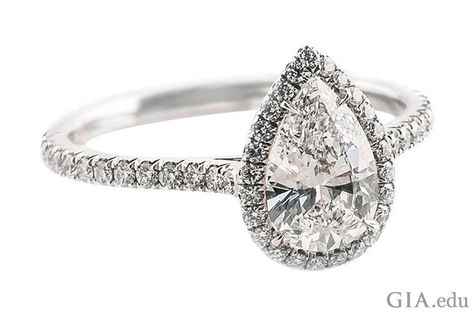 Pear Shape Engagement Ring, Pear Shaped Halo Engagement Ring, Rings Multiple, Pave Setting Engagement Ring, Pear Shaped Diamond Engagement Rings, Engagement Ring On Hand, Pear Cut Diamond Ring, Pear Shaped Diamond Ring, Pear Cut Engagement Rings