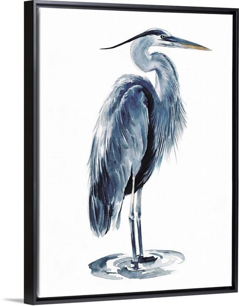 Heron Art, Contemporary Illustration, Hur Man Målar, Blue Heron, Grand Art, Sea Birds, Large Canvas Prints, Big Canvas Art, Great Big Canvas