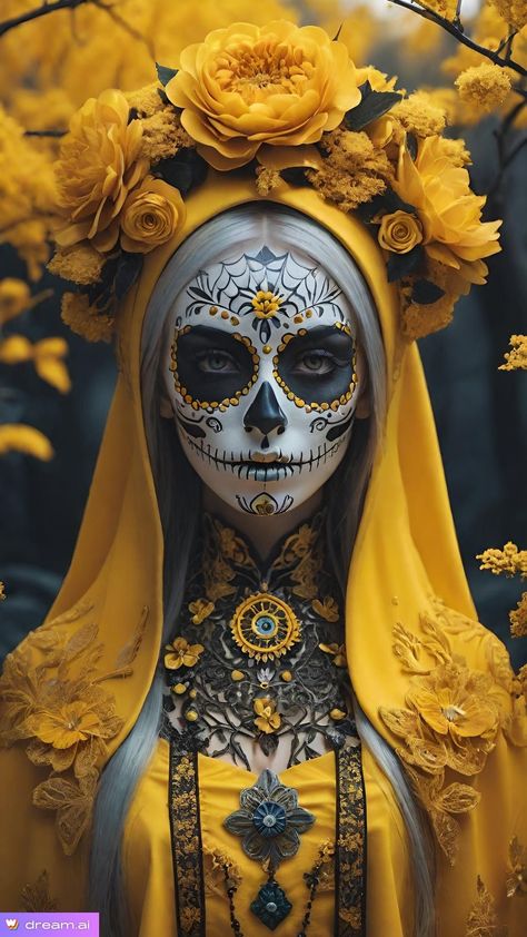 Mexican Sugar Skull Art Beautiful, Sugar Skull Art Painting, Breakup Messages, Day Of The Dead Mask, Sugar Skull Artwork, Catrina Tattoo, Mexican Culture Art, Halloween Makeup Diy, Day Of The Dead Art