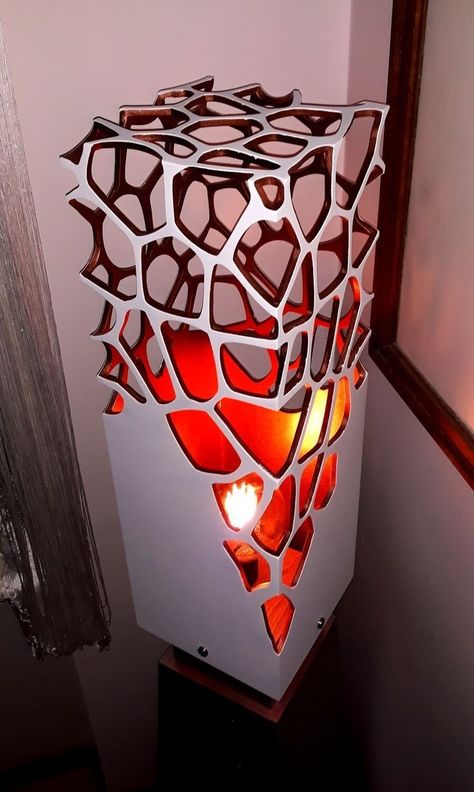 Creative Lamps, Unique Lamp, Generative Design, Wooden Lamp, Room Lamp, Creative Lighting, Wood Lamps, Bedroom Lamps, Unique Lamps