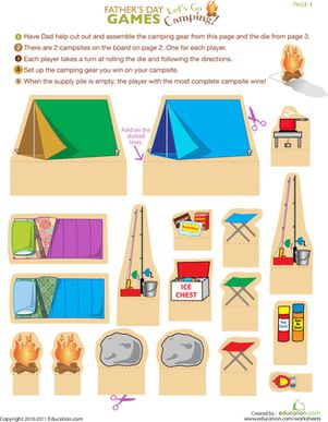 Let's Go Camping! Worksheet Campfire Games, Camping Bedarf, Printable Board Games, Girl Scout Camping, Girl Scout Juniors, Scout Activities, Girl Scout Ideas, Scout Camping, Camping Party