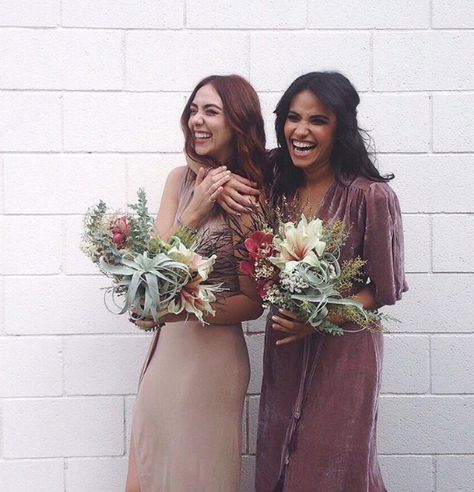 running wild florals instagram ( velvet bridesmaid dress ) Joshua Tree Wedding, Velvet Bridesmaid Dresses, All Smiles, Bridesmaid Dresses, Velvet, Wedding Dress, Instagram Post, Running, Instagram Posts