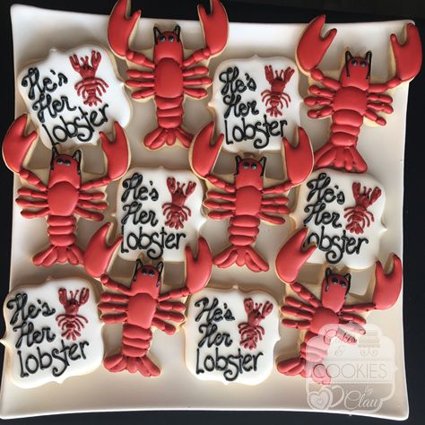 He's Her Lobster, Friends Engagement Bridal Shower Cookies Engagement Party Friends, Friends Theme Engagement Party, Lobster Bachelorette Party, Lobster Bridal Shower Theme, Friends Engagement Party, She Found Her Lobster Bachelorette, Friends Wedding Shower Theme, Friends Themed Bridal Shower Ideas, Friends Themed Bachelorette Party