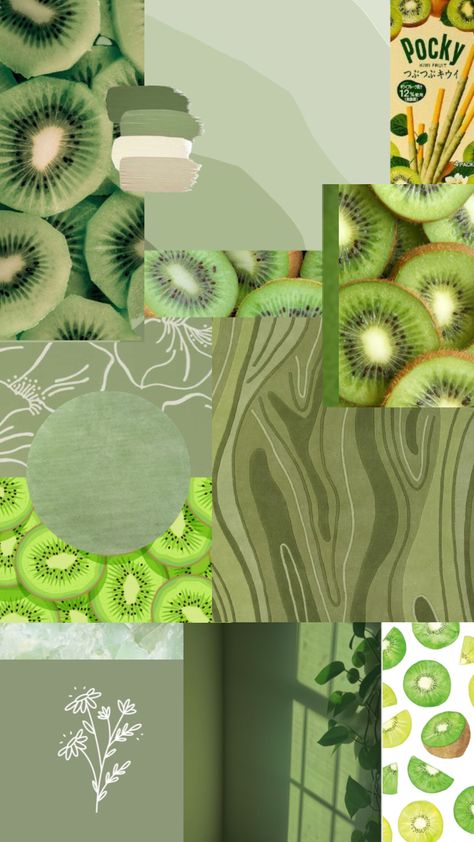 Kiwi Fruit Aesthetic, Kiwi Aesthetic Fruit, Kiwi Sketch, Kiwi Wallpaper, Kiwi Aesthetic, Collages Aesthetic, Baby Party Dress, Vibes Art, 2nd Year