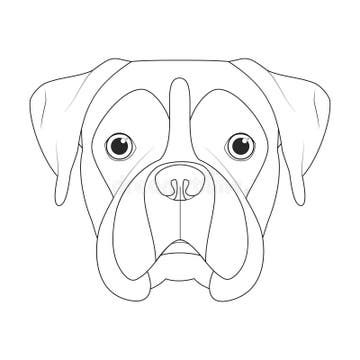 Boxer Dog Vector Illustration Stock Vector - Illustration of canine, icon: 77860620 Boxer Dog Drawing Easy, Boxer Dog Tattoo, Dog Vector Illustration, Dog Drawing Simple, Dog Template, Felt Templates, Boxer (dog), Dog Vector, Tat Ideas