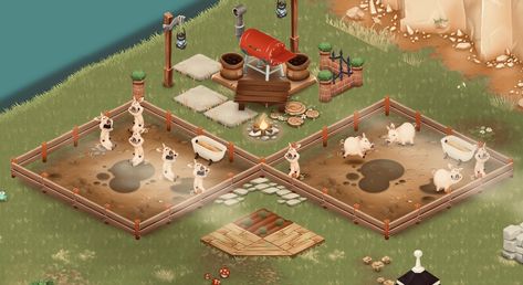 Hay Day Pig Design, Pig Farming, Hay Day, Farm Design, Pigs, Sheep, Layout, Pins, Design