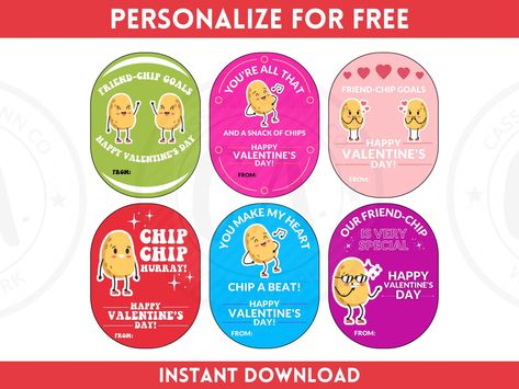 Chip Chip Hooray, Pringles Chips, Valentine School, Valentines Printable, Valentine Printables, Pringles Can, Printable Valentines Day Cards, Kids Valentines, Valentines School