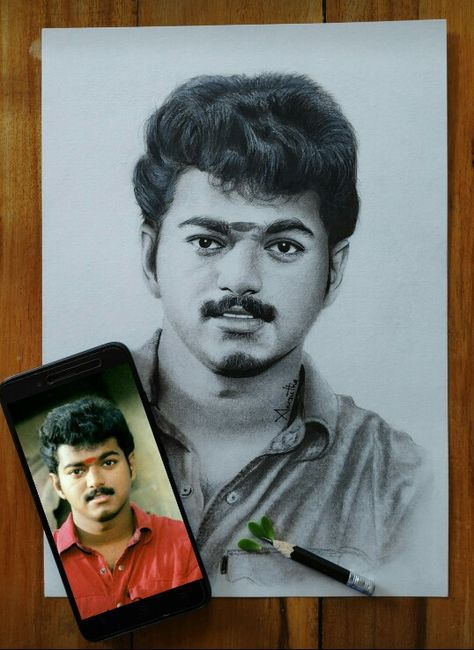 #vijay #portrait #art #pencildrawing Vijay Drawing Pencil, Vijay Drawing, Camera Crafts, Pencil Arts, Pencil Drawings Of Animals, Vijay Actor, Love Couple Images, Easy Video, Drawing Pencil