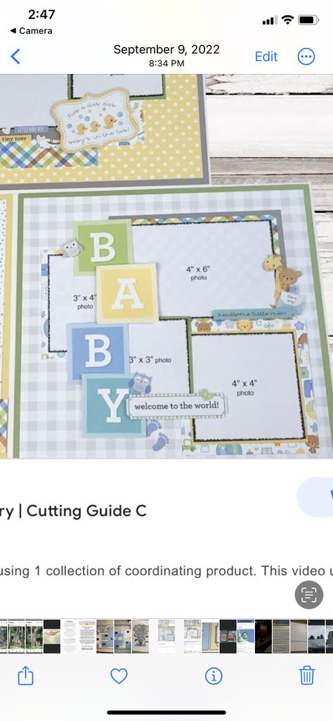 Baby Shower Scrapbook Ideas, Simple Scrapbook Ideas For Beginners, 4 Picture Scrapbook Layout, Baby Scrapbook Page Ideas, Baby Scrapbook Ideas Layout, Baby Boy Scrapbook Page Ideas, Baby Scrapbook Layouts, Baby Scrapbook Ideas, Simple Scrapbooking Layouts