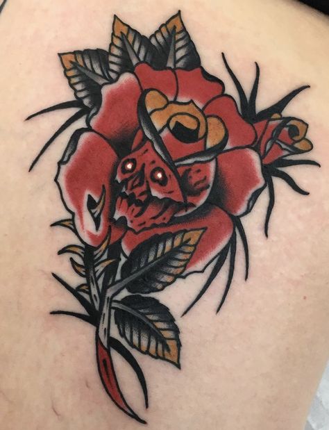 Trash Polka Tattoo Designs, Rose Tattoo Meaning, Black Rose Tattoos, Red Rose Tattoo, Trash Polka Tattoo, Forearm Tattoo Design, Red Tattoos, Blossom Tattoo, Rose Tattoo Design