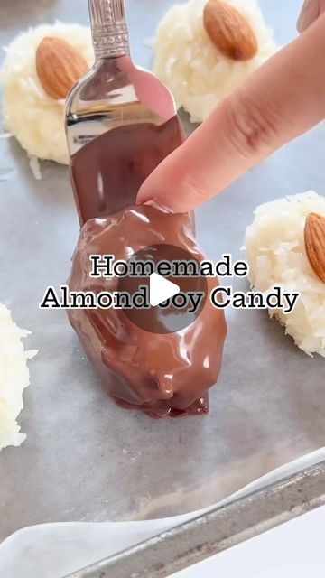 Healthy |easy|recipes on Instagram: "Credit the owner @tastesbetterfromscratch   FIND RECIPE AT ⬇️ https://tastesbetterfromscratch.com/homemade-almond-joys/  Just made the easiest, yummiest Almond Joys and I’m telling you, they’re a must for your Easter baskets 🐣  Picture this: coconut, marshmallows, almonds, and chocolate coming together in the most delightful way. These homemade treats are not only a breeze to whip up but also kind on your wallet.  ⭐️Sonya’s 5 star review says it perfectly: ‘My dad thought they were just like Almond Joys, but even creamier and better. Totally agree!! Absolute perfection.’   #easterbaking #homemadecandy #almondjoy #easyhealthysnacks #eathealthy" Homemade Almond Joy, Almond Joys, Healthy Easy Recipes, Healthy Sweet Treats, Homemade Marshmallows, Easter Baking, 5 Star Review, Almond Joy, Healthy Snacks Easy