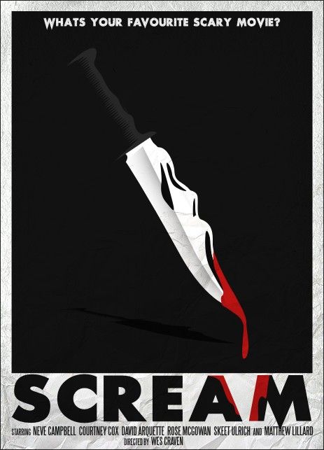 Horror Movie Poster Art : Scream,1996, by SamRAW08 @ deviantart Minimalistic Posters, Best Movie Posters, Scream Movie, Horror Posters, Minimal Movie Posters, Horror Movie Art, Horror Movie Posters, Movie Posters Minimalist, Alternative Movie Posters