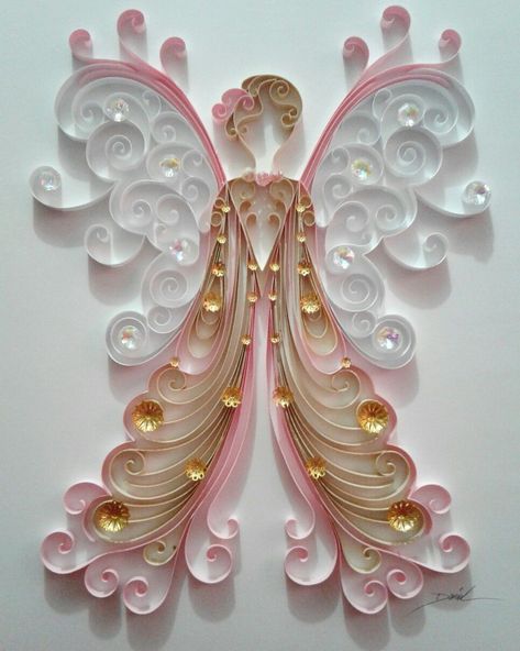 Beautiful Clay Quilling, Quilled Angels, Neli Quilling, Arte Quilling, Paper Quilling Tutorial, Paper Quilling For Beginners, Paper Quilling Cards, Origami And Quilling, Quilling Work