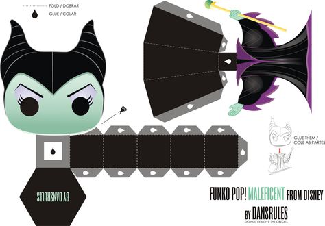 Related image Disney Origami, Paper Toy Disney, Disney Evil Queen, Paper Toys Template, Karakter Disney, Paper Toy, Fun Easy Crafts, Paper Model, Disney Diy