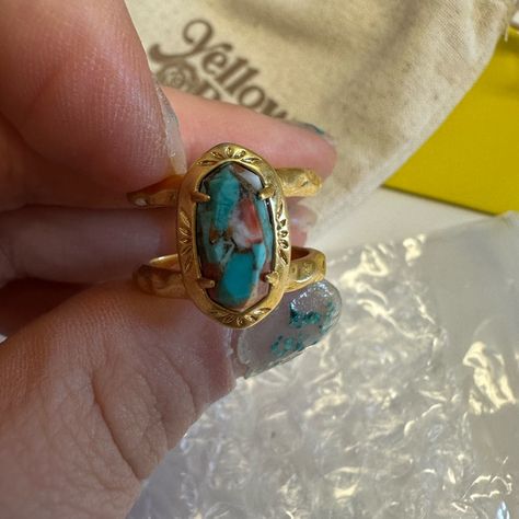 Brand New This Ring Did Not Fit & I Missed The Return Date. Size 8 Kendra Scott Jewelry, Kendra Scott, I Missed, Vintage Gold, Gold Ring, Vintage Jewelry, Gems, Turquoise, Ring