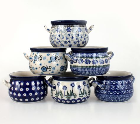 Polish Pottery Boleslawiec, Soup Cup, Polish Ceramics, Blue Dishes, Traditional Pottery, White Kitchen Decor, Blue White Decor, Polish Stoneware, Traditional Ceramics