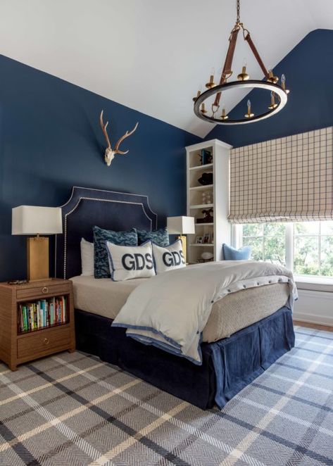 Polo Bedroom, Navy Kids Bedroom, Preppy Boy Room, Navy Boys Room, Boys Room With Desk, Navy Boys Bed, Toddler Boy Bedroom Pottery Barn Kids, Navy Boys Bedroom, Older Boys Room