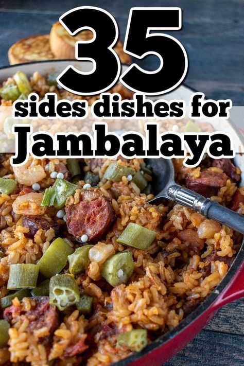 What’s jambalaya without some amazing side dishes? Whether you're hosting a dinner party or adding excitement to a weekday meal, these dishes will surely impress your palate. Looking for the perfect sides to serve with jambalaya? Look no further! Complement the flavorful and aromatic creole dish with a variety of tasty sides. From classic southern favorites to easy side dishes, explore the best side dish options that perfectly enhance your jambalaya experience. Jambalaya Sides Dishes, Louisiana Side Dishes, Sides For Jambalaya Dishes, What Goes With Jambalaya, What To Serve With Jambalaya, New Orleans Side Dishes, Jambalaya Side Dishes, Creole Side Dishes, Cajun Vegetables Side Dishes