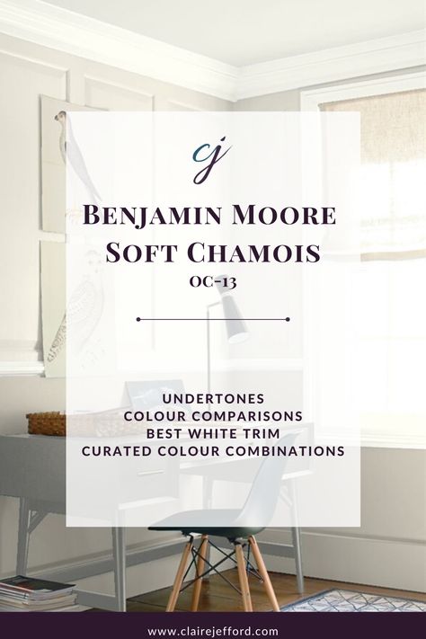 Benjamin Moore Soft Chamois may the the perfect paint color for your next home decorating project!  Learn more about this paint color, including the best whites to use for trim and ceilings.  Also, see beautiful paint color schemes for your home. Soft Chamois Benjamin Moore, Benjamin Moore Soft Chamois, Benjamin Moore Paint Colours, Soft Chamois, Ceiling Paint Colors, Cream Paint Colors, Benjamin Moore White, Best White Paint, The Undertones