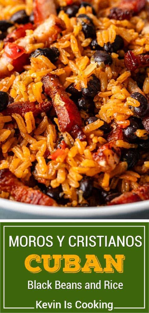 Cuban Beans And Rice, Cuban Beans, Beans Dishes, Cuban Black Beans And Rice, Cuban Rice, Spanish Rice And Beans, Cuban Pork, Cuban Black Beans, Rice Side Dish Recipes