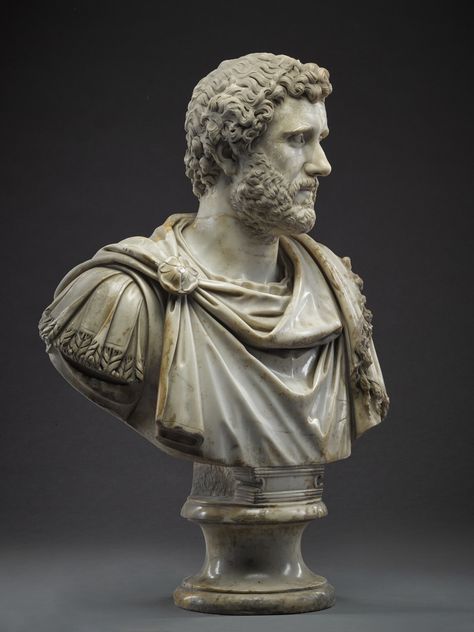 Antoninus Pius, Castle Howard, Deep Set Eyes, Lot 29, Marble Bust, Roman Sculpture, Full Beard, Getty Museum, Ancient Sculpture