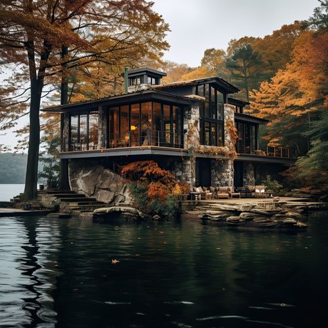 Haus Am See, Inspire Me Home Decor, Fantasy House, Hus Inspiration, Cabin In The Woods, Cabins And Cottages, Dream House Interior, Dream House Exterior, Cabin Homes