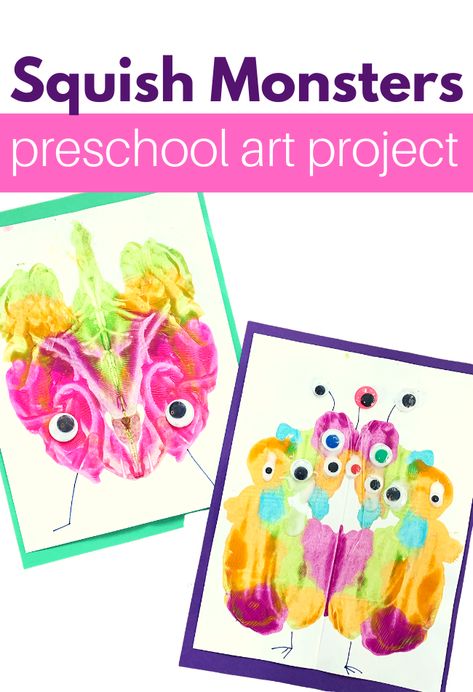 Recycled Crafts Kids Preschool, Crafts For Kids At Home, Process Art Preschool, Summer Daycare, Monster Painting, Prek Art, Painting Crafts For Kids, Make A Monster, Pizza Craft