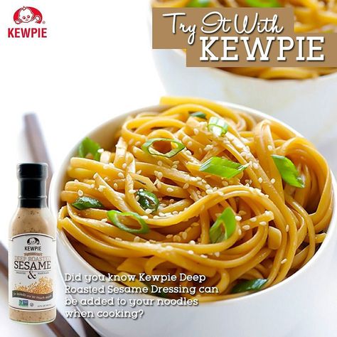 Go noodles for our Deep Roasted Sesame dressing! #TryitwithKewpie #Kewpie #foodie #chef by kewpieusa March 24 2016 at 03:14PM Easy Sesame Noodles, Sesame Noodles Recipe, Resep Pasta, Sesame Noodles, Noodles Recipe, Noodle Dishes, Noodle Recipes, Asian Dishes, Spaghetti Squash