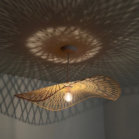 Bamboo Lamp Shade, Bamboo Ceiling, Wicker Pendant Light, Bamboo Lamp, Foyer Lighting, Ceiling Lamp Shades, Bamboo Shades, Kitchen Ceiling Lights, Diy Lamp Shade