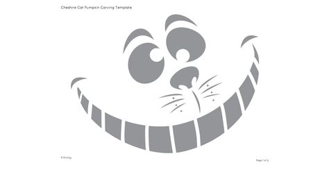 Cheshire Cat | Free Disney Pumpkin Stencils | POPSUGAR Smart Living Photo 18 Cheshire Cat Pumpkin, Disney Pumpkin Stencils, Cat Pumpkin Stencil, Disney Pumpkin Carving Templates, Cat Pumpkin Carving, Halloween Pumpkin Stencils, Disney Pumpkin Carving, Halloween Pumpkin Carving Stencils, Cat Template