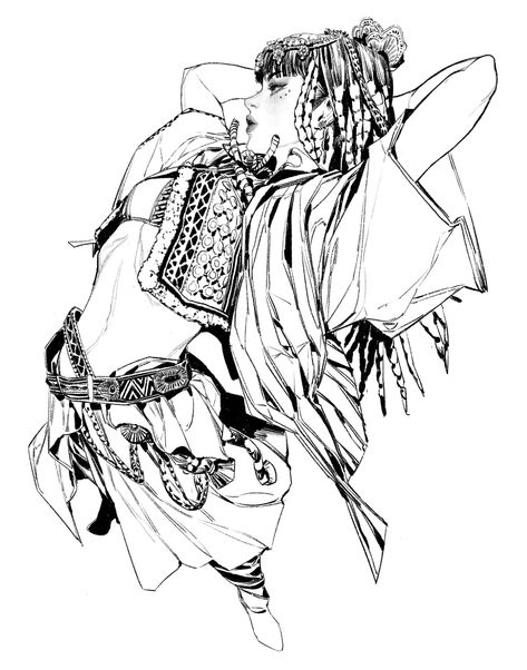 ArtStation - [Doodles] Drawing Reference Black And White, Reference Black And White, Pencil Art Ideas, Art Style Inspiration, Ink Illustrations, 영감을 주는 캐릭터, Art Plastique, Pencil Art, Art Reference Photos