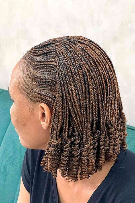 Micro Braids with Spring Twists Crochet Micro Braids, Micro Braids Styles, Braids Hairstyles For Black Women, Best Braid Styles, Latest Braided Hairstyles, Micro Braids Hairstyles, Natural Hair Bun Styles, Braids Styles, Single Braids