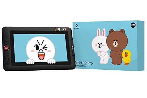 XPPen Drawing Monitor Artist12 Pro Pen Display Line Friends Edition Drawing Tablet for Digital Drawing Beginner and Animation(Tilt Support 8192 Levels Pressure Sensitivity) 11.6 Inch Digital Art Tablet, Best Digital Art, Drawing Tablet With Screen, Art Tablet, Line Artist, Pen Display, Drawing Application, Pen Tablet, Kawaii Things