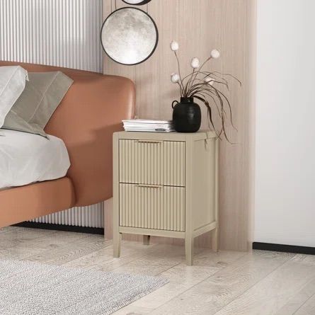 Beige Bedside Tables, Japandi Bedroom, Drawer Bedside Table, Wood Bedside Table, Storage Furniture Bedroom, Furniture Bedside Table, Bedroom Night Stands, Colour Beige, Sophisticated Design