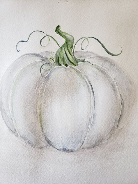 Trendy Watercolor Paintings, Watercolor Pumpkins Painting, How To Paint Watercolor Pumpkins, A Rylic Painting, Pumpkin Sketches, Painting Of Pumpkin, Fall Watercolor Ideas, Easy Pumpkin Watercolor, Water Color Pumpkin Painting Ideas