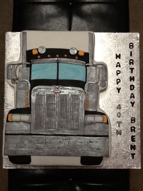 Peterbilt Cake, Peterbilt 359 For Sale, Semi Truck Cakes, Jeep Cake, Dump Truck Cakes, Truck Birthday Cakes, Truck Cakes, Truck Theme, Truck Birthday