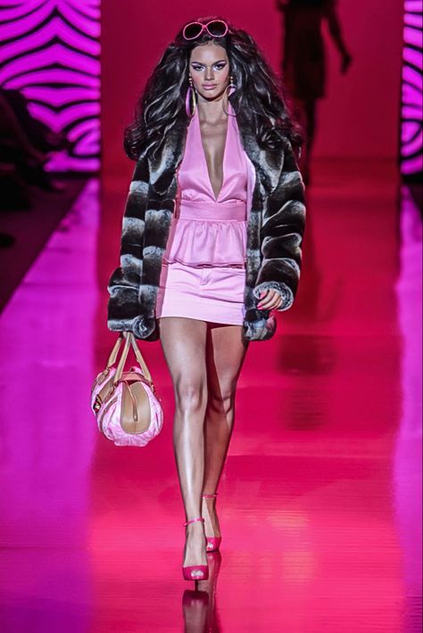 Barbie Fashion Show, Pink Christian, Louboutin High Heels, 50th Anniversary Celebration, Baby Phat, Create Outfits, Barbie Fashion, Model Dress, New York Fashion Week