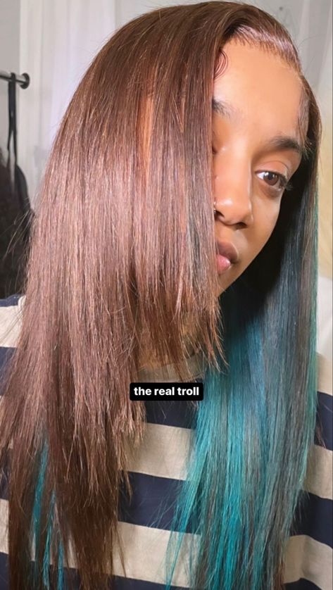 Bktherula Aesthetic, Teal Hair, Goddess Art, Dream Hair, Hair Color For Black Hair, Tupac, Blue Hair, Good Music, Black Hair