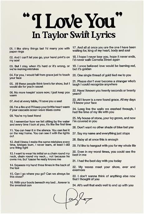 Lyric Art Taylor Swift, Taylor Swift I Love You, I Love You Taylor Swift Lyrics, Love Lyrics Taylor Swift, The Way I Love You Taylor Swift, I Love You In Taylor Swift Lyrics, Taylor Poster, Poster Country, Story Pics