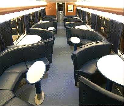 Observation/Dining Car Dining Car Train, Electric Car Concept, Wine Stand, Amtrak Train, Train Theme, Luxury Train, Food Truck Design, Party Bus, Yacht Interior