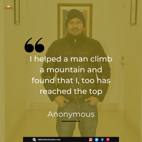 I helped a man climb a mountain and found that I, too has reached the top. #entrepreneur #quoteoftheday #motivation #inspiration #success #quotes #life #quote #quotetweet #quoteday #youquote Climb A Mountain, Quotes Life, Pretty Quotes, Motivation Inspiration, Be Yourself Quotes, Tweet Quotes, Success Quotes, Quote Of The Day, Climbing