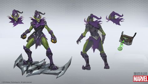 ArtStation - Green Goblin, jie zhou Green Goblin Design, Green Goblin Redesign, Green Goblin Comic, Green Goblin Art, Hover Transport, Ps4 Wallpaper, Spiderman Villains, Superhero Drawing, Goblin Art