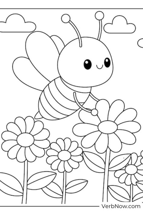 "Make this regal queen bee shine with color, crowned among her buzzing hive!" #QueenBee #BeeRoyalty #BuzzingWithColor Bee Coloring Pages Free Printable, Bee Coloring Page, Coloring Bookmarks Free, Bee Coloring, Transformers Coloring Pages, Beach Coloring Pages, Moon Coloring Pages, Bee Printables, Bee Coloring Pages