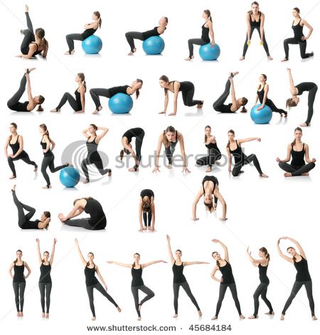 exercising collage Weight Watchers Uk, Pilates Workout, Error Page, Yoga Inspiration, Healthy Body, Yoga Fitness, Ball Exercises, Get Fit, At Home Workouts