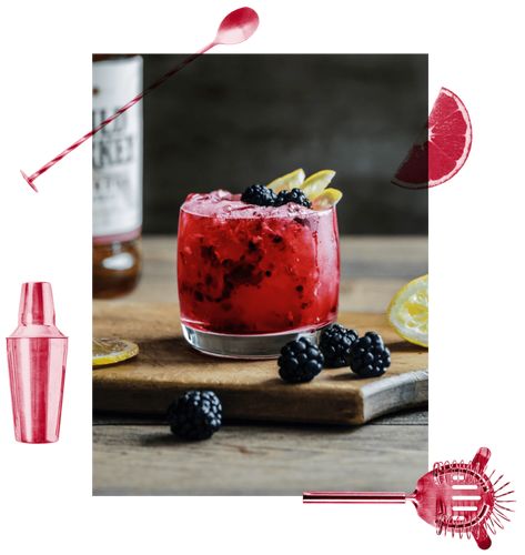 Bourbon Bramble - Cocktail Recipe | Wild Turkey® Bourbon Bramble Cocktail, Wild Turkey Bourbon, Bourbon Cocktail Recipe, Bourbon Cocktail, Watermelon And Lemon, Whiskey Cocktail, Enjoy The Moment, Custom Recipe, Bourbon Cocktails