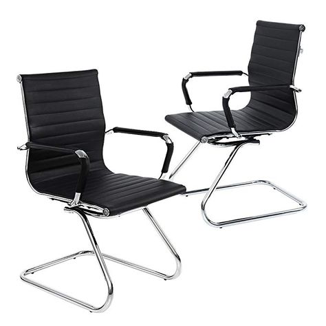 $93/Amazon, vinyl, standard Reception Chairs, Conference Chair, Leather Office, Guest Chair, Office Chairs, Sled, Chair Set, Office Chair, Conference Room