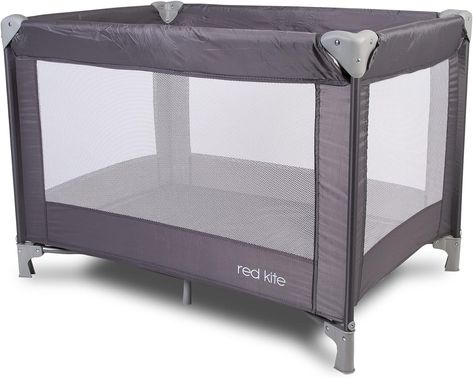 Red Kite Sleeptight Travel Cot - Grey. Lightweight padded travel cot suitable from birth Baby Brands, Red Kite, Travel Cot, Free Delivery, Grey, Travel, Red