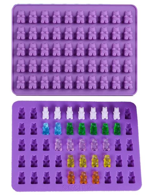 PRICES MAY VARY. ✅MADE FROM FOOD GRADE SILICON: Great for making chocolate bear party cake decoration, Ice Trays, hard and soft candy, jelly, wax, small soap, bath ✅Packaged with 2 pcs of bear shape silicone chocolate molds could make 100 candies at a time, flexible and easy to pop out. DIY healthy food to share with your family and friends. ✅ Silicone Moulds Can withstand temperature range -104℉ to 446℉(-40℃ to 230℃); tasteless, safe for oven, microwave, dishwasher, fridge, freezer. Just feel f Diy Healthy Food, Stick Food, Ice Cube Tray Molds, Gummy Bear Candy, Bear Recipes, Jelly Bears, Candy Making Supplies, Food On Sticks, Candy Molds Silicone